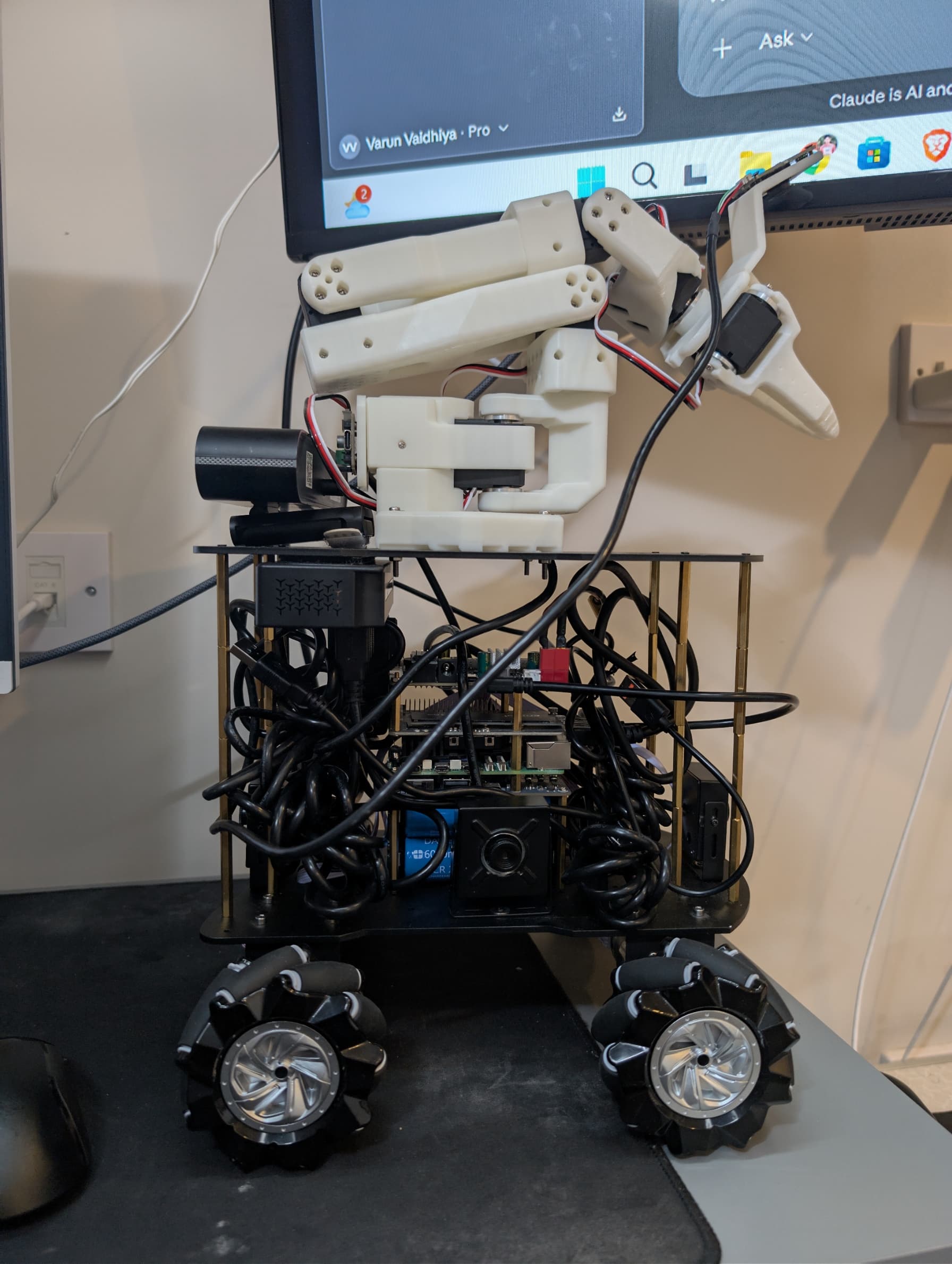 OmniBot, a mecanum mobile manipulator, from the public repository